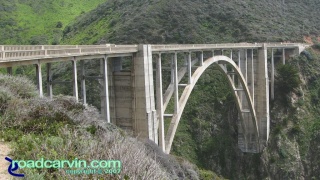 Bixby Bridge: Bixby Bridge is located 18 miles south of Carmel on Highway 1 and was completed in 1932.